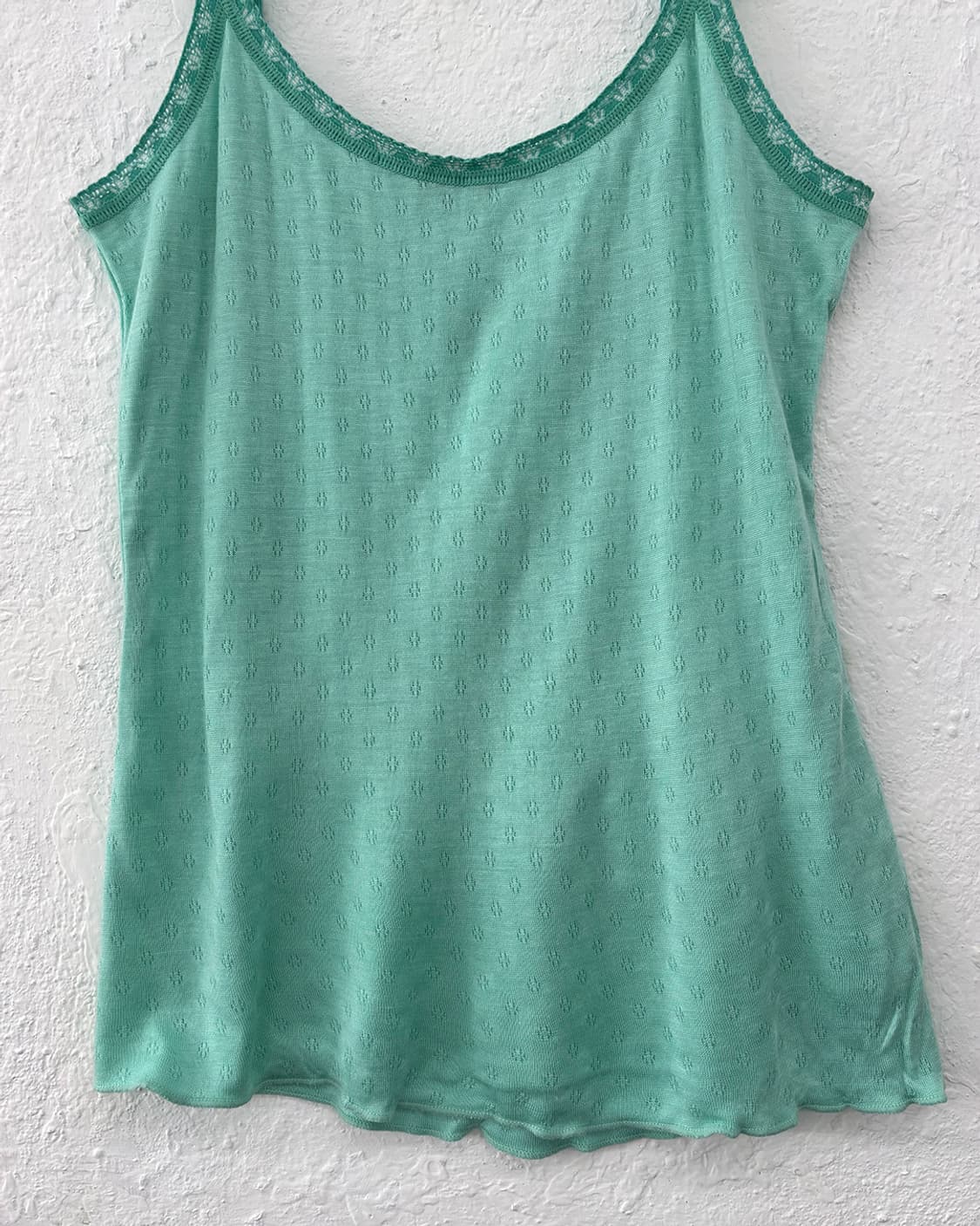 MARGINAL 에메랄드 펀칭 레이스 스트랩 슬리브리스 상품이미지4