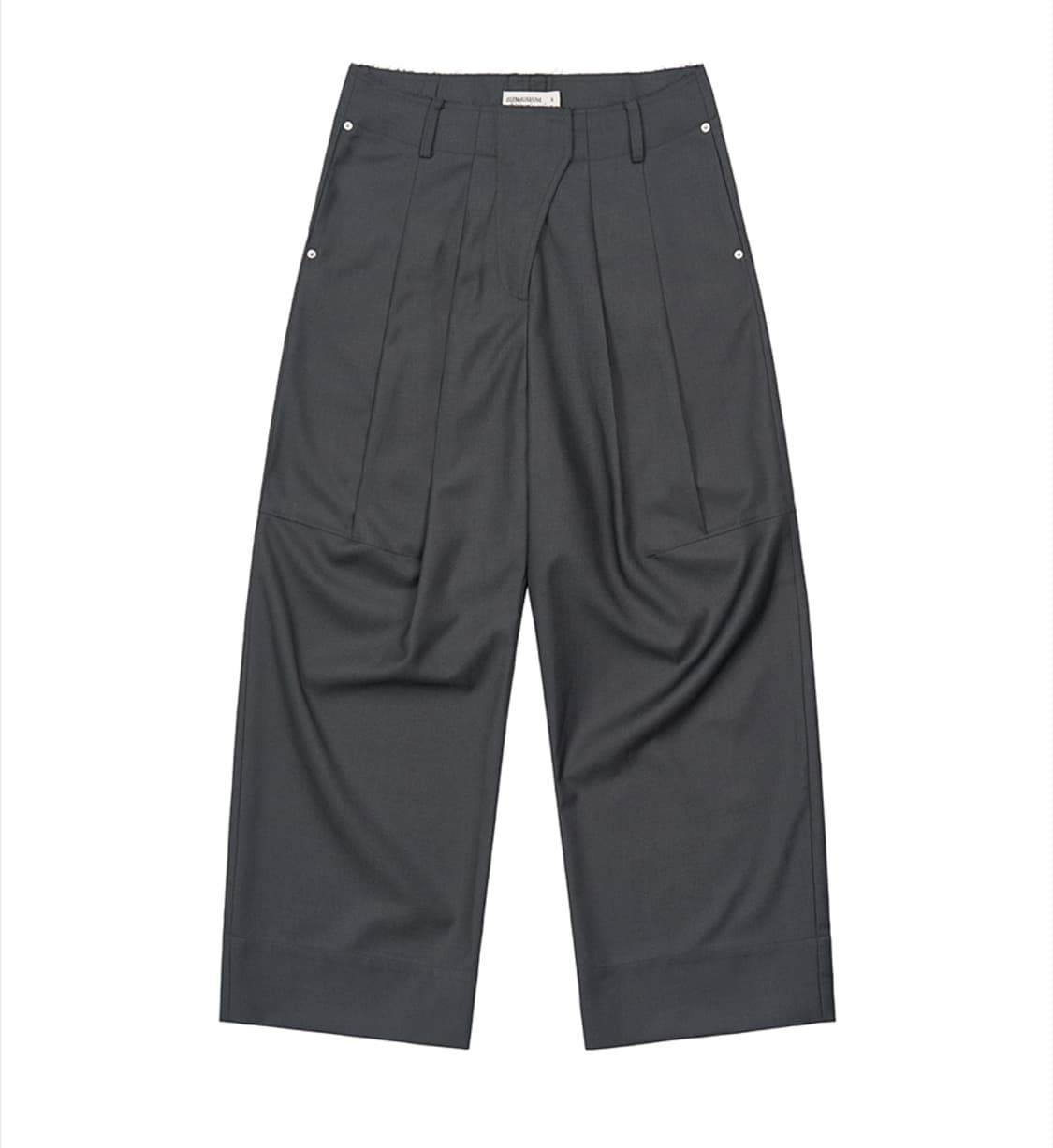 지제뮤지엄 WAIST DETAIL TWO-TUCK WIDE SLACKS 상품이미지2
