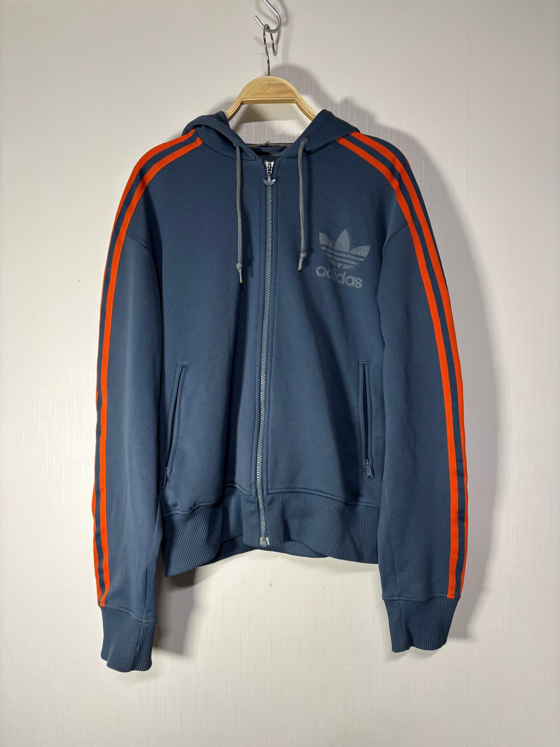 00s OLD ADIDAS ​ 올드 아디다스 후드 플락 트랙탑 자켓 상품이미지1