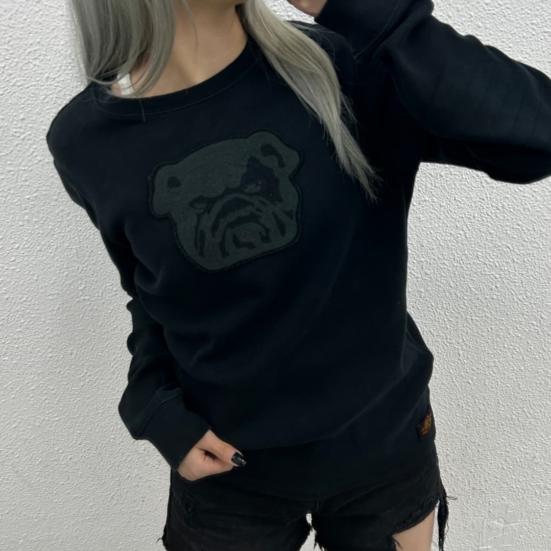 폴로 랄프로렌 불독패치 블랙 맨투맨 S 상품이미지1