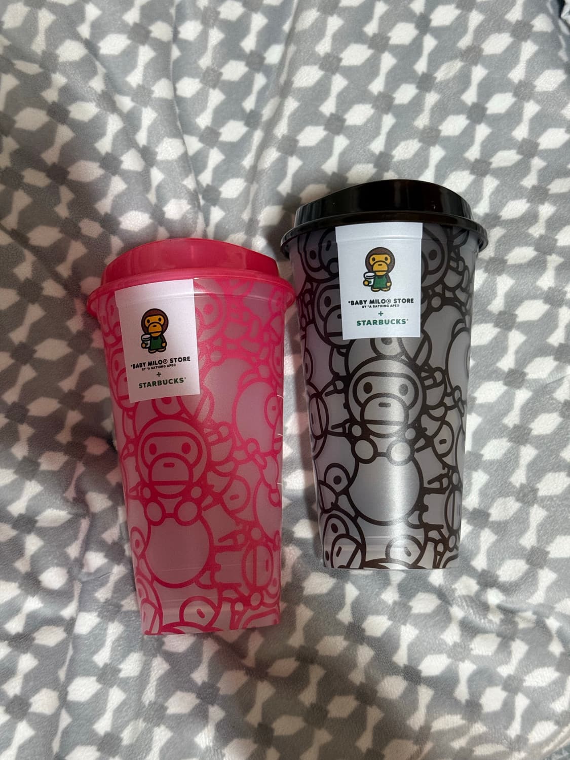 스타벅스 베이프 마일로 리유저블 컵 세트 핑크, 브라운 상품이미지1