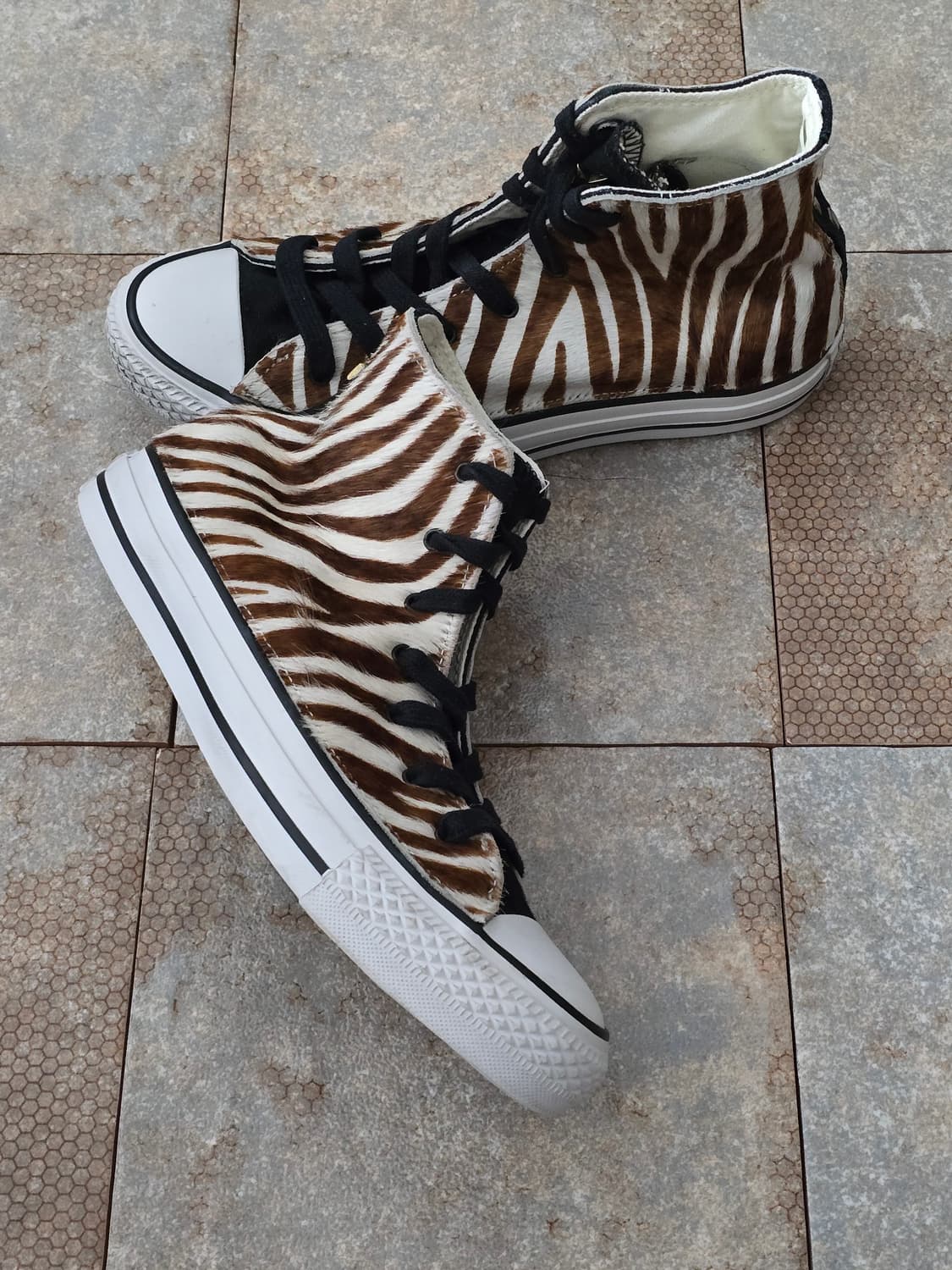 (235)컨버스 척테일러 올스타 지브라 송치 하이 상품이미지7