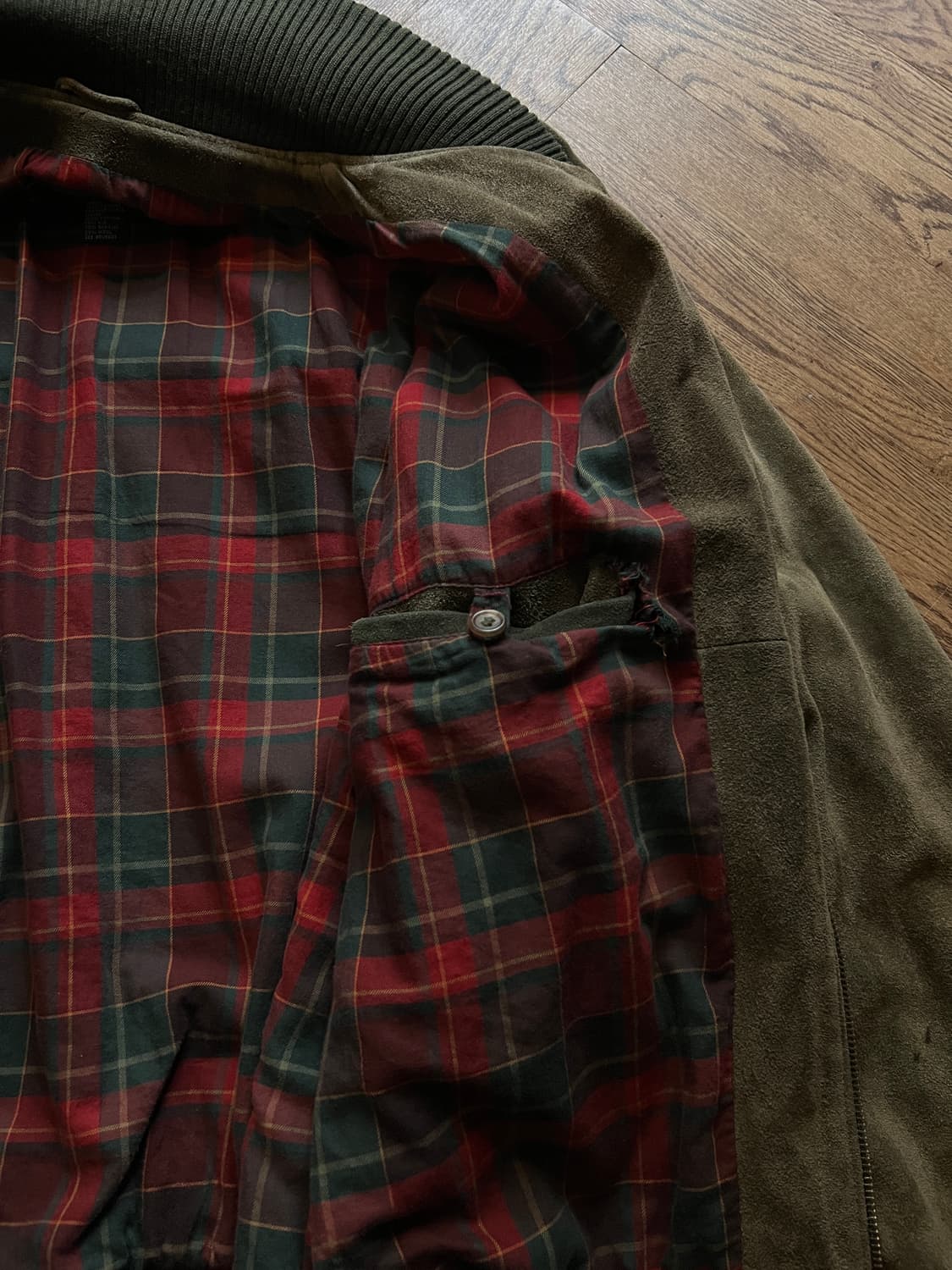 [L]90's 폴로 컨트리 체크 라이닝 리얼 스웨이드 플라이트 자켓 상품이미지8