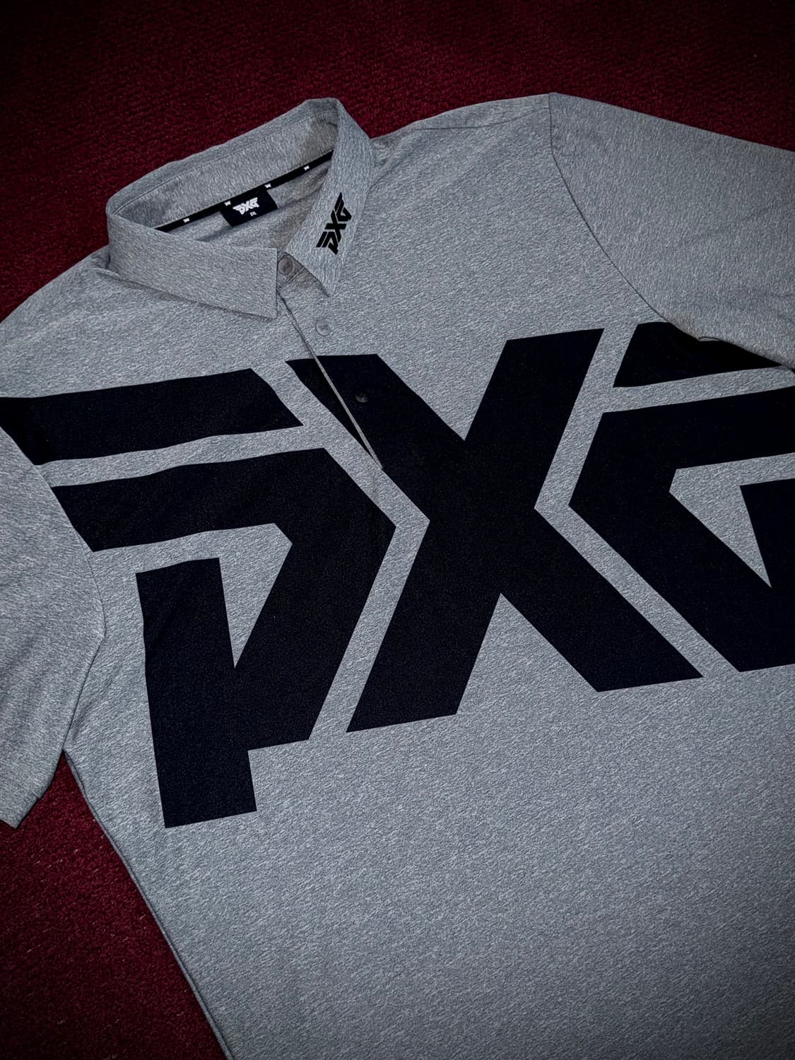 PXG 빅로고 골프 반팔 카라티 그레이 2XL 상품이미지4