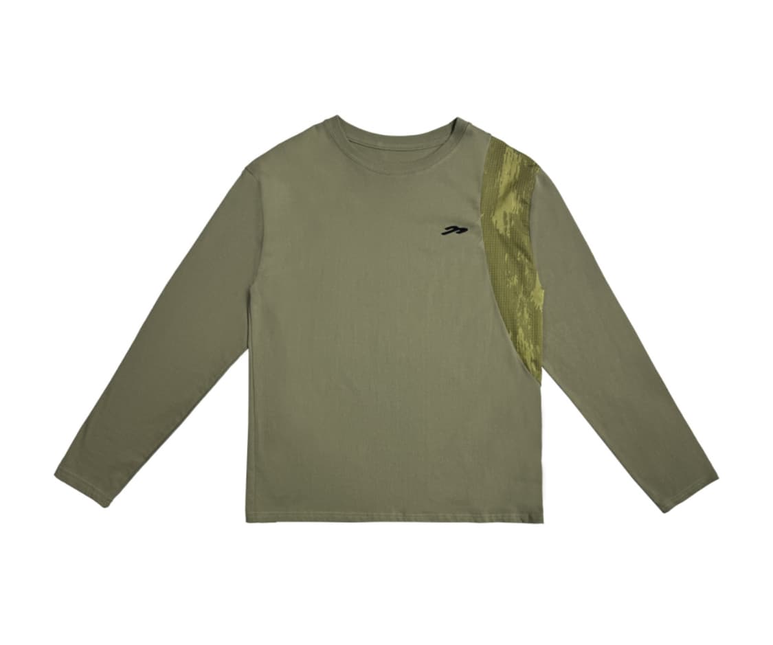 탄산마그네슘 절개 롱슬리브 카키 상품이미지1