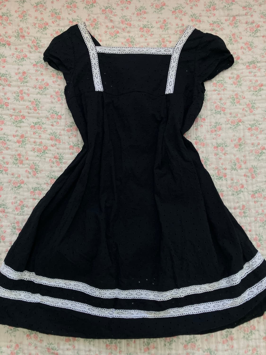 빈티지 모리 레이스 자수 레이어드 블라우스 1047 y2k 스트릿 갸루  상품이미지2