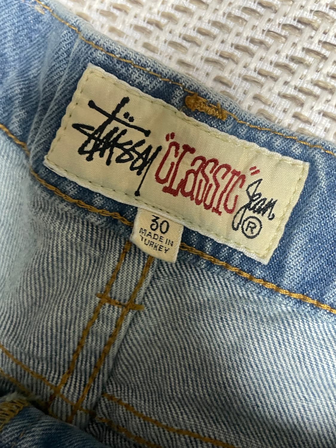 스투시 클래식 진 워시드 블루 상품이미지6