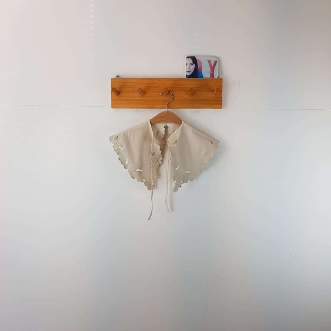 페이크 레더 컷 워크 카라 상품이미지1