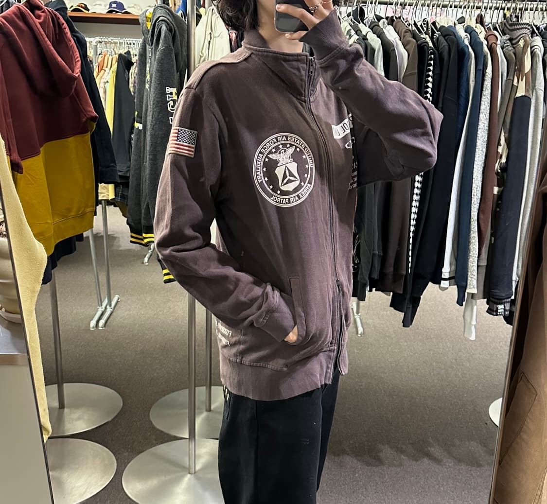 XL)AVIREX vintage Air Patrol Unit 집업 상품이미지1