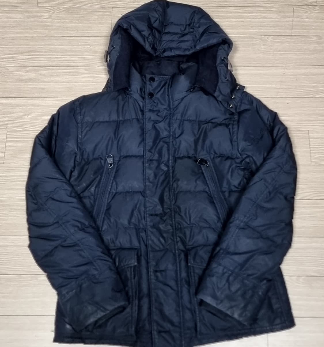 헨리코튼 네이비 후드 거위털 패딩 점퍼(100) 상품이미지1