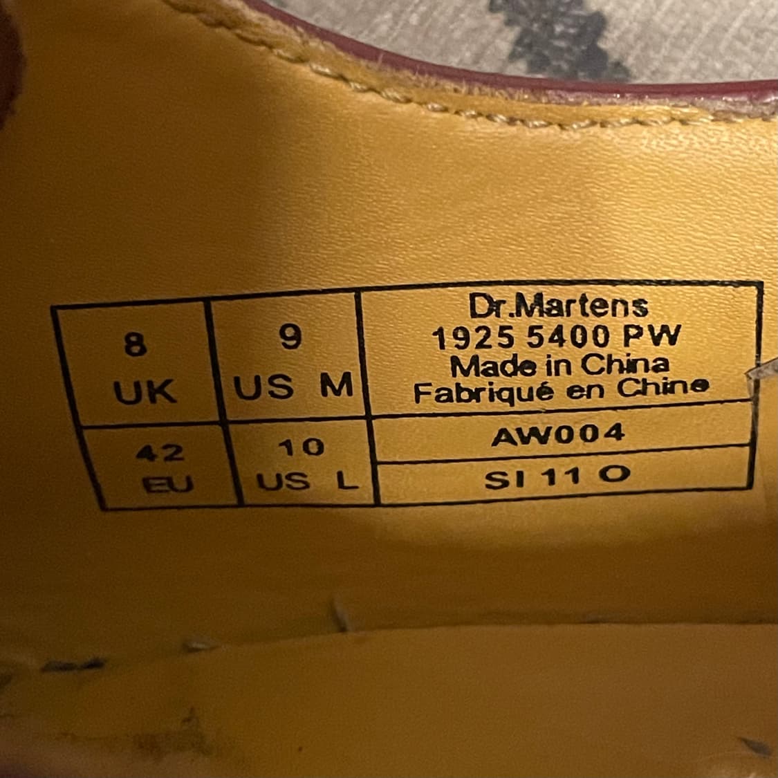 닥터마틴 1925 5400 PW 체리 3홀 로퍼   상품이미지8