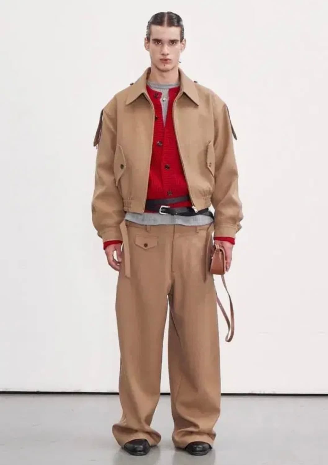 렉토 23fw 버진울 벨티드 팬츠 L 상품이미지1