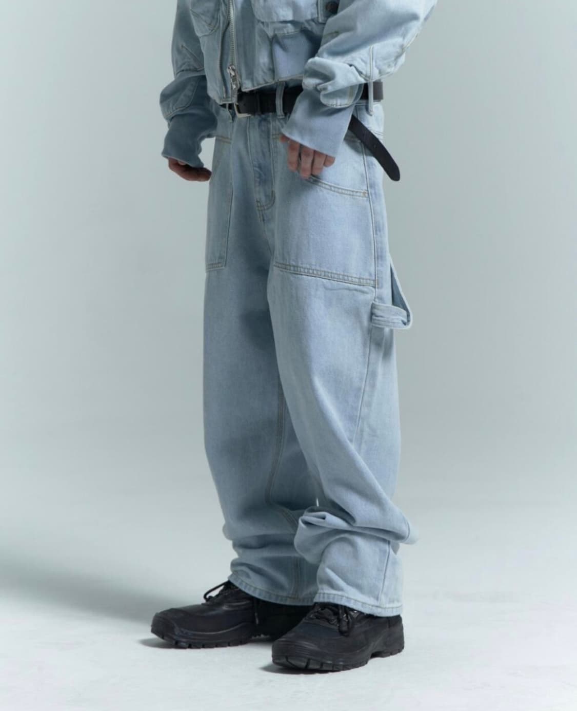 플라스틱프로덕트 MPa PAINTER DENIM PANTS 스틸 블루 상품이미지3