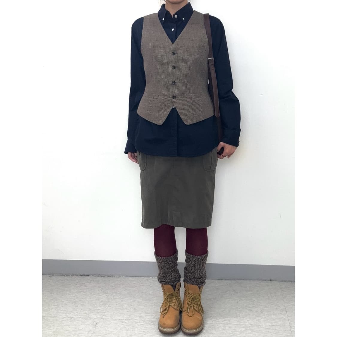 빈티지 브라운 베스트 조끼 상품이미지2