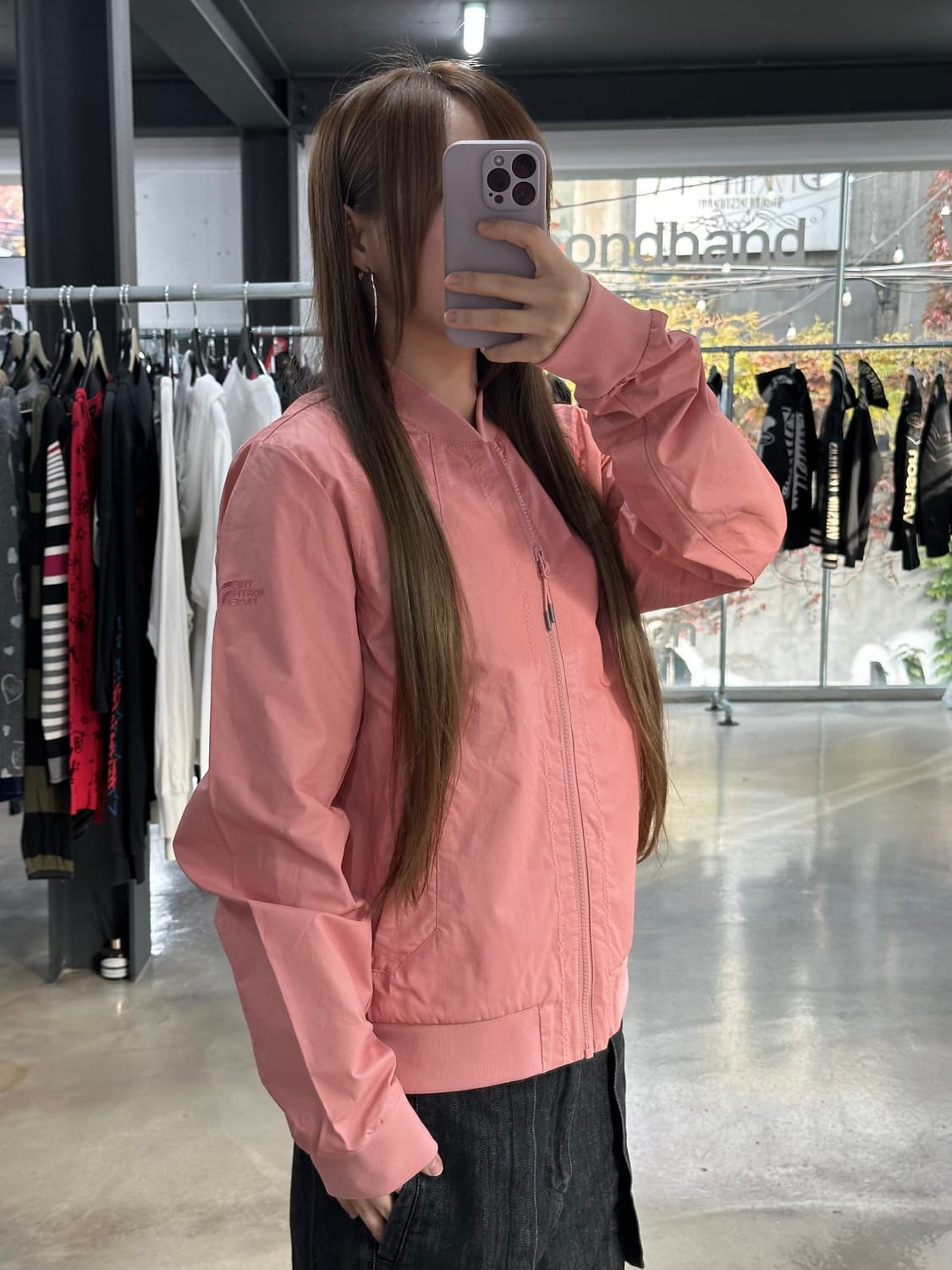 노스페이스 뮤트핑크 방수 블루종 자켓 데드스탁 상품이미지1