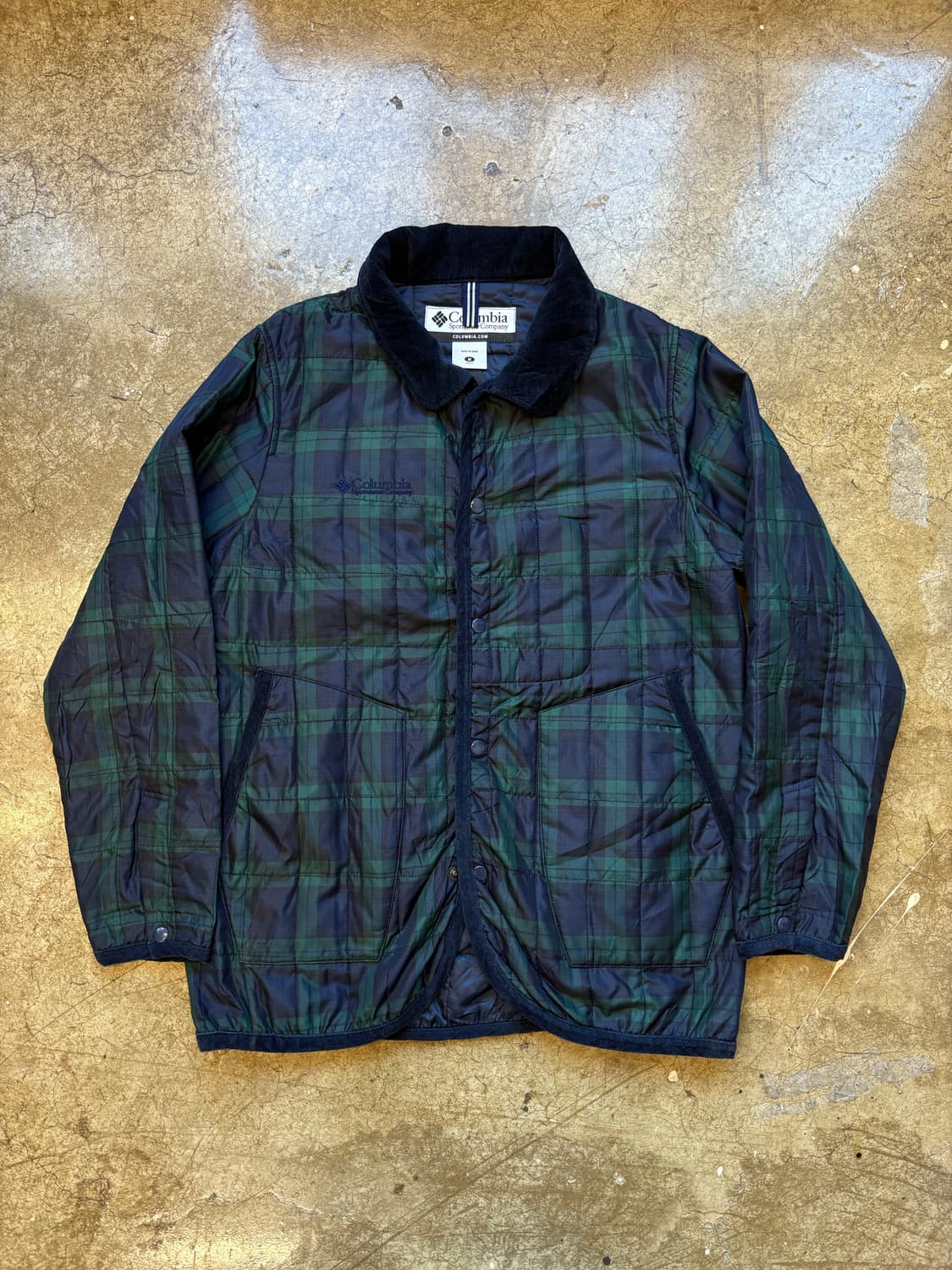 컬럼비아 카라 코듀로이 타탄 체크 자켓 상품이미지1