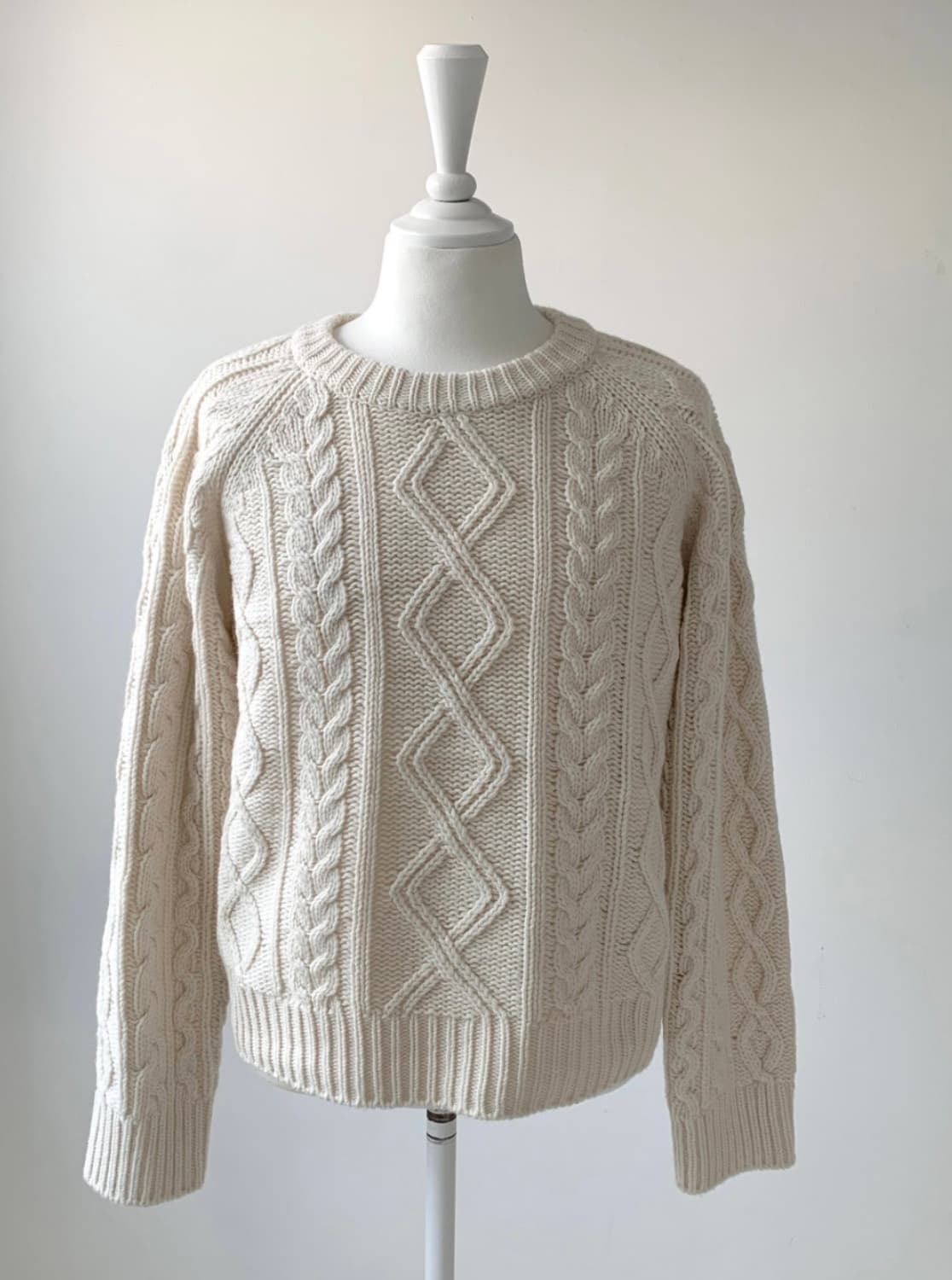 모젤 꽈배기 울 니트 상품이미지1