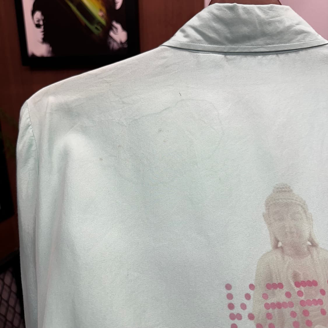 Mint Karma Print Silk Shirt 상품이미지8