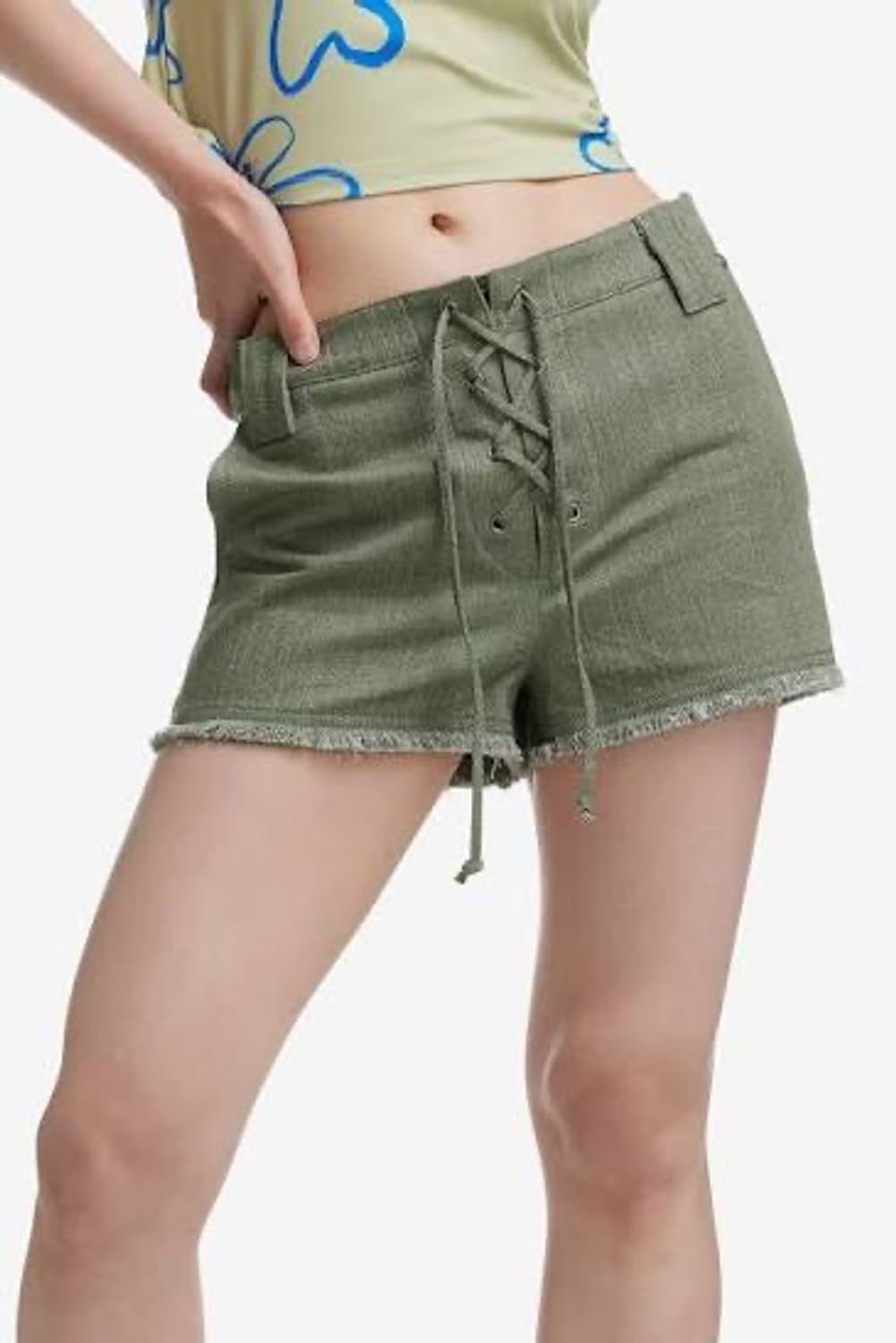 더오픈프로덕트 래이스업 반바지 블랙 상품이미지1