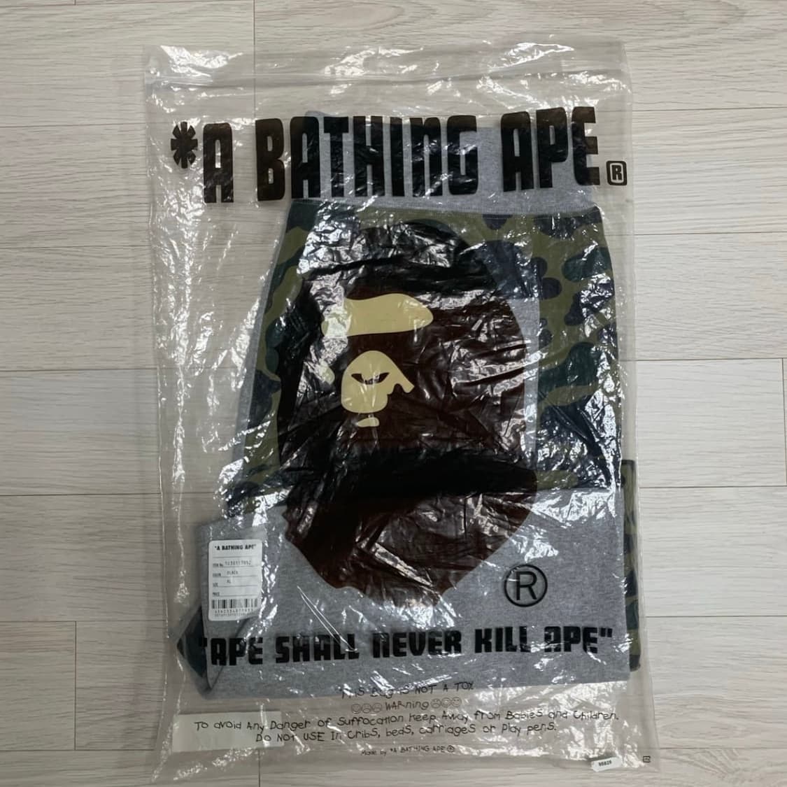 정품 베이프 샤크 스웻 쇼츠 반바지 XL 상품이미지2