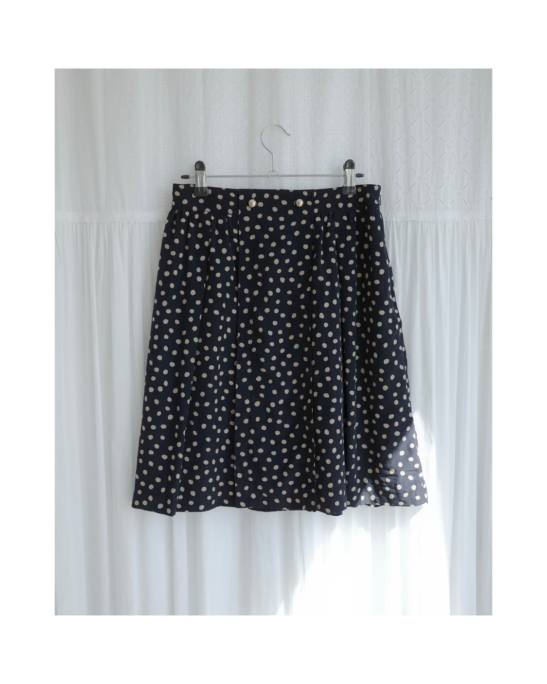 Comme ca ism navy dot skirt 상품이미지2