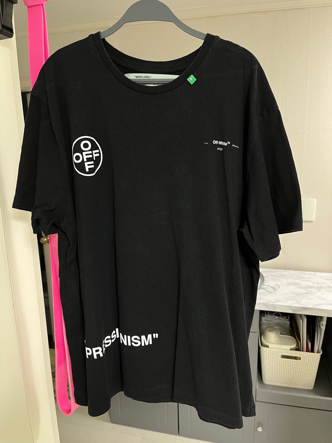 오프화이트 / 반팔 / 블랙 / S 상품이미지1