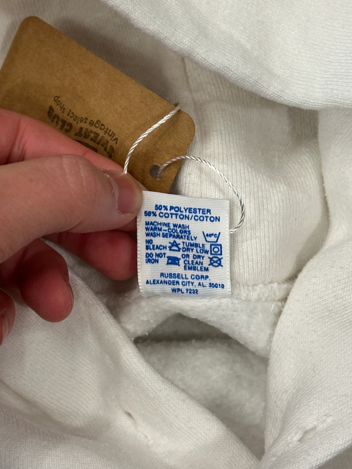 90s Russell 러셀 made in USA 블랭크 후드티 L 상품이미지5