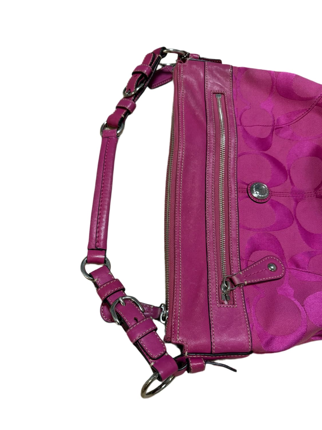 Coach 코치 가방 숄더백 hot pink 코치빈티지 상품이미지4