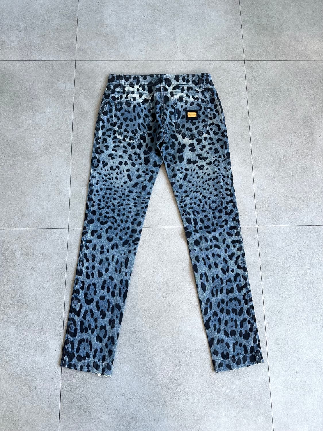 돌체앤가바나 블루 레오파드 데님팬츠 상품이미지4