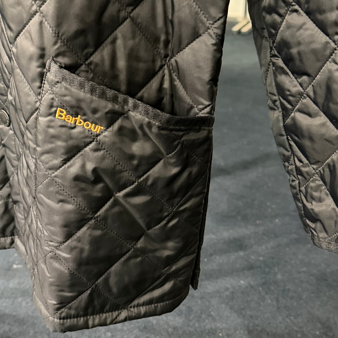 [M] 바버 퀄팅자켓 블랙 상품이미지5