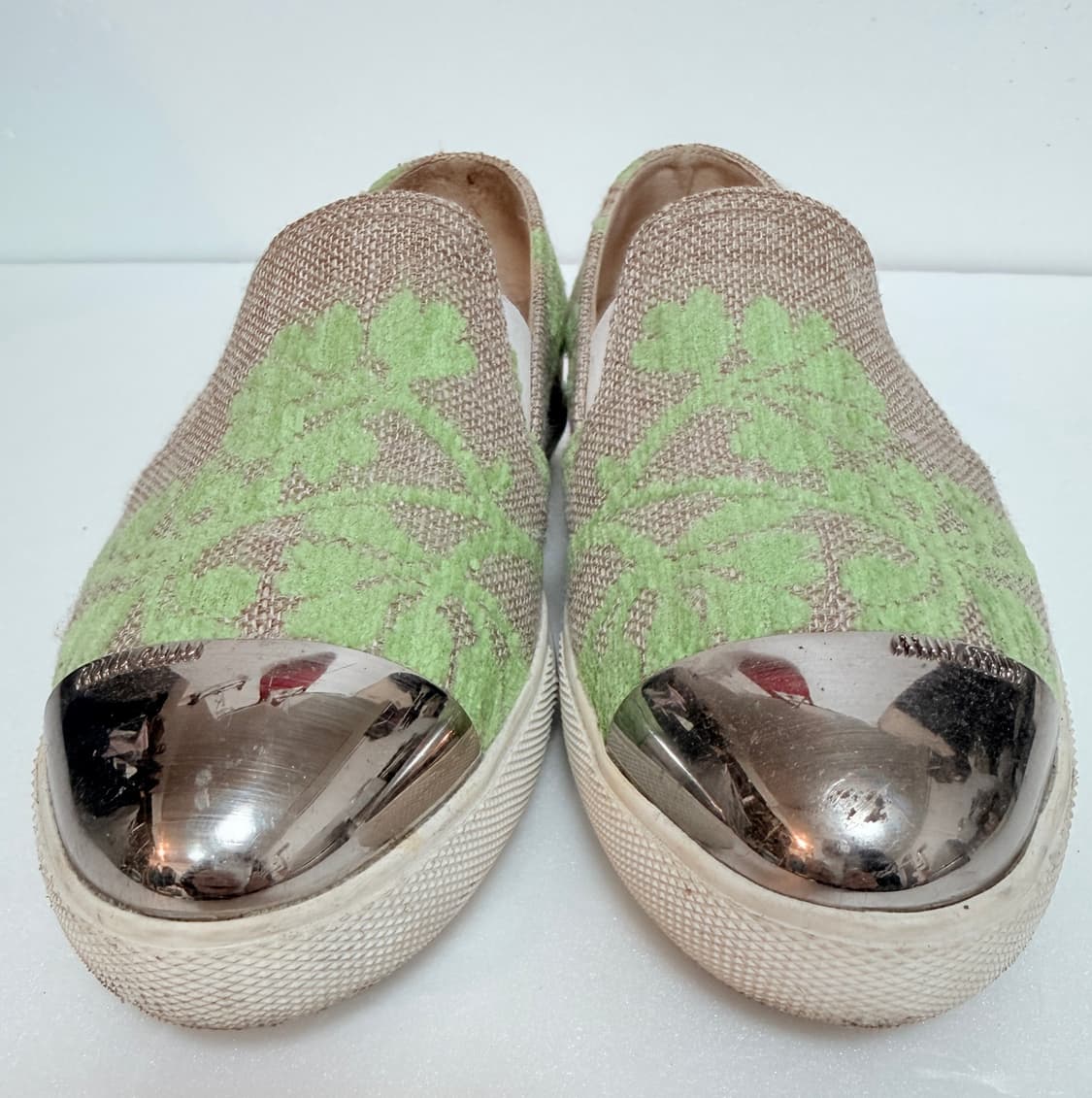 MIU MIU 미우미우 플로럴 캔버스 슬립온 스니커즈 36.5(230) 상품이미지5