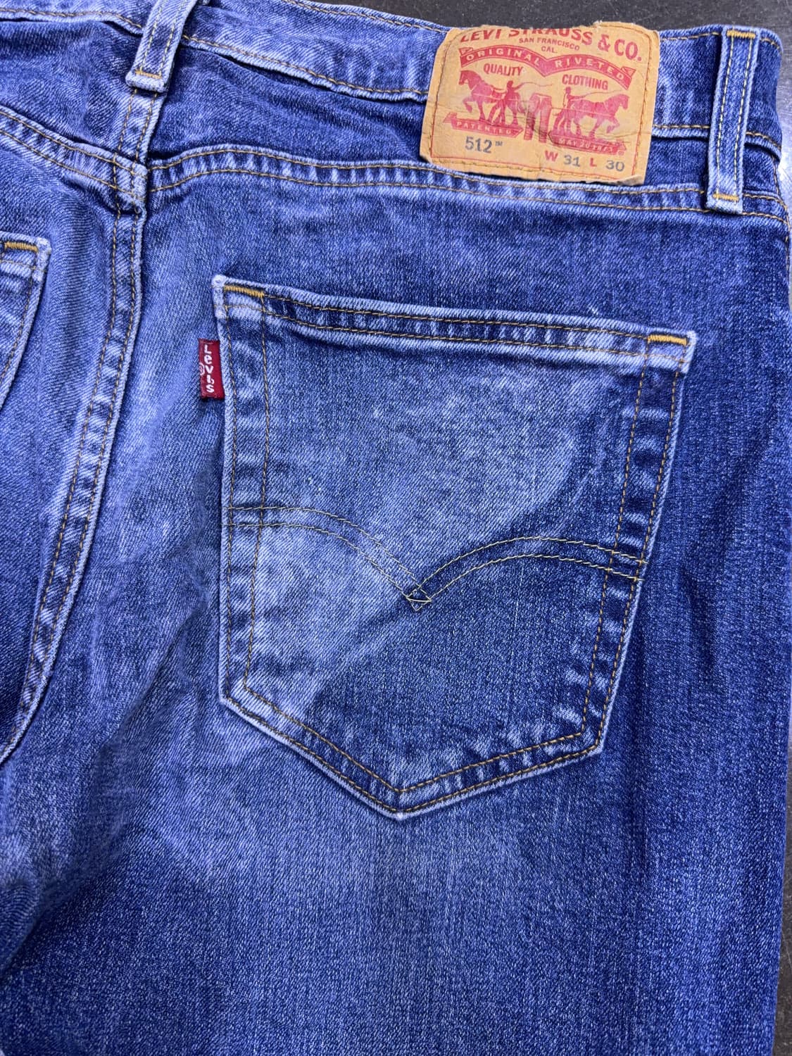 리바이스 512 슬림 테이퍼드핏 빈티지 워싱 데님팬츠 31 상품이미지7