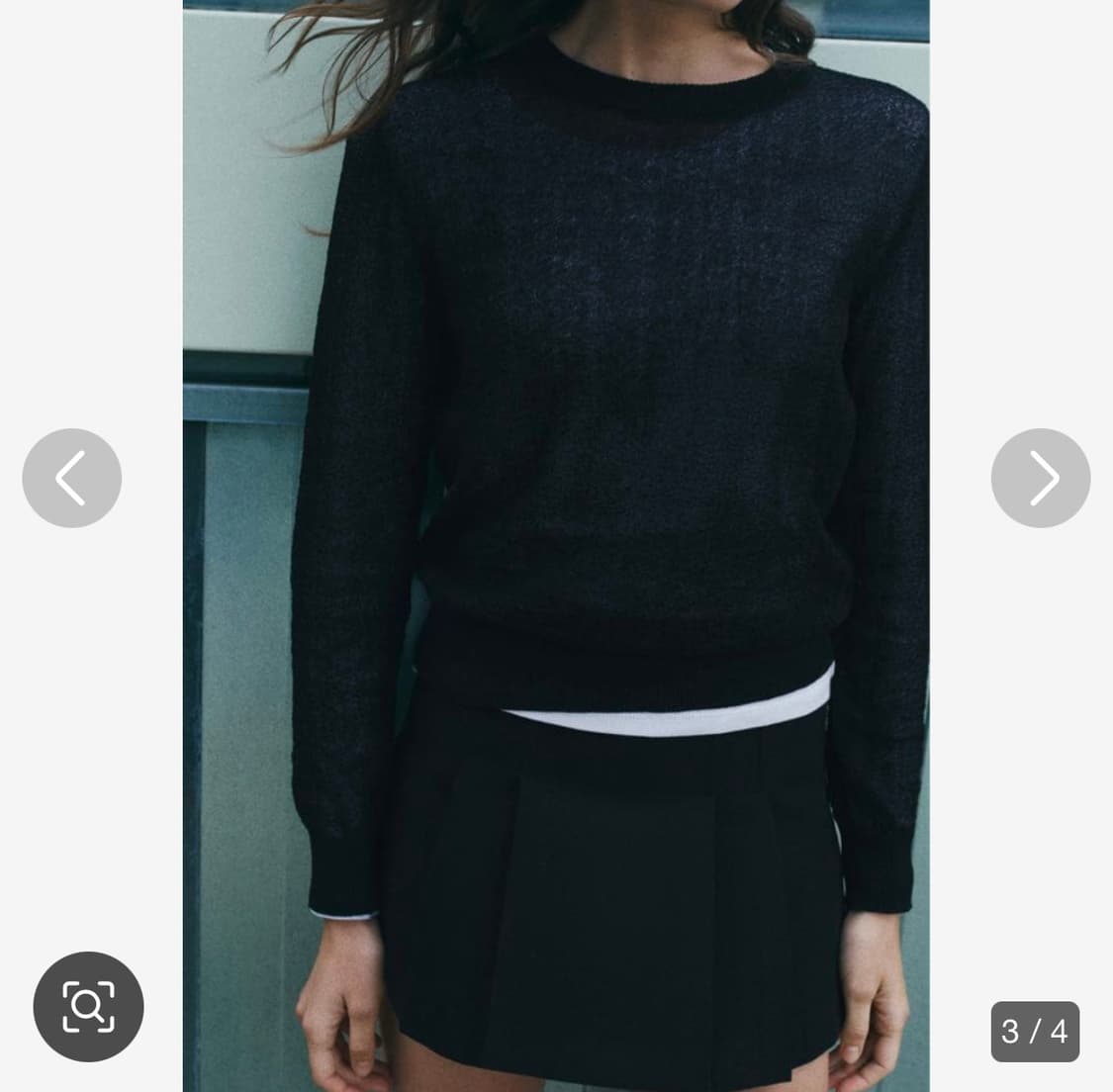 자라 파인 니트 세미 시스루 스웨터 상품이미지3