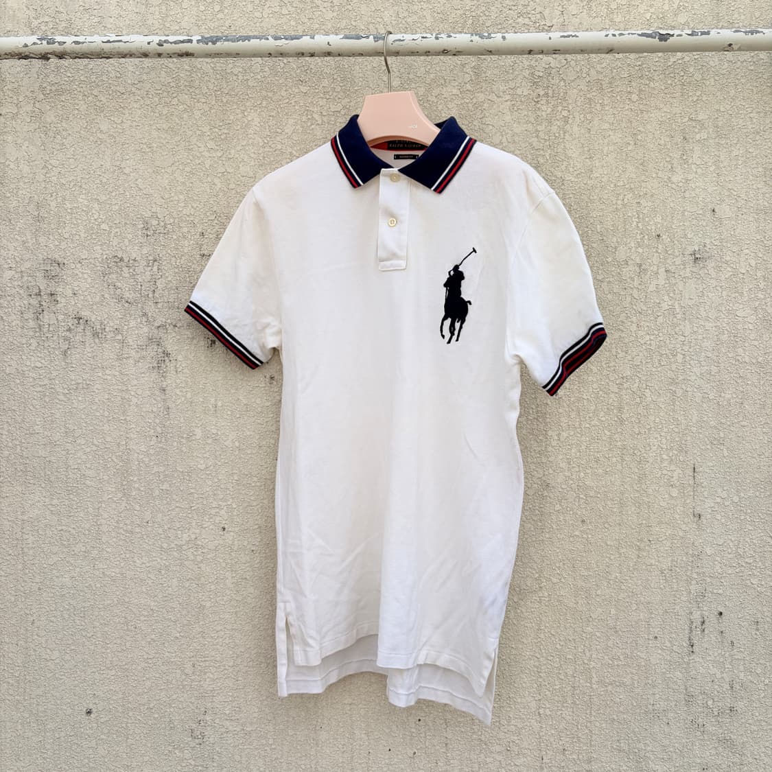 폴로 랄프로렌 화이트 컬러 빅포니 PK카라 반팔 티셔츠(M) 상품이미지1