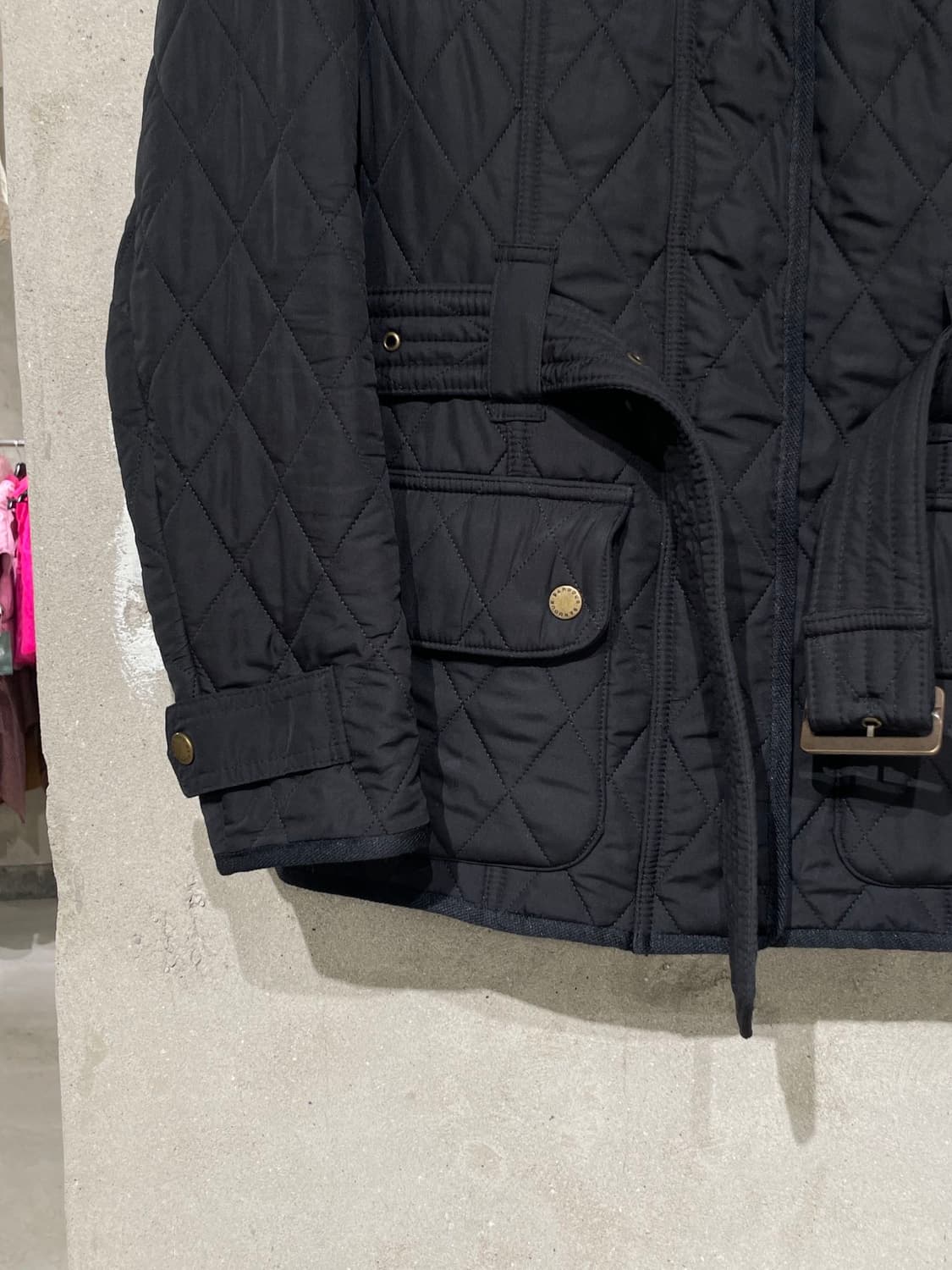 바버 인터내셔널 블랙 폴라퀼트 투어러 퀼팅 자켓 상품이미지4