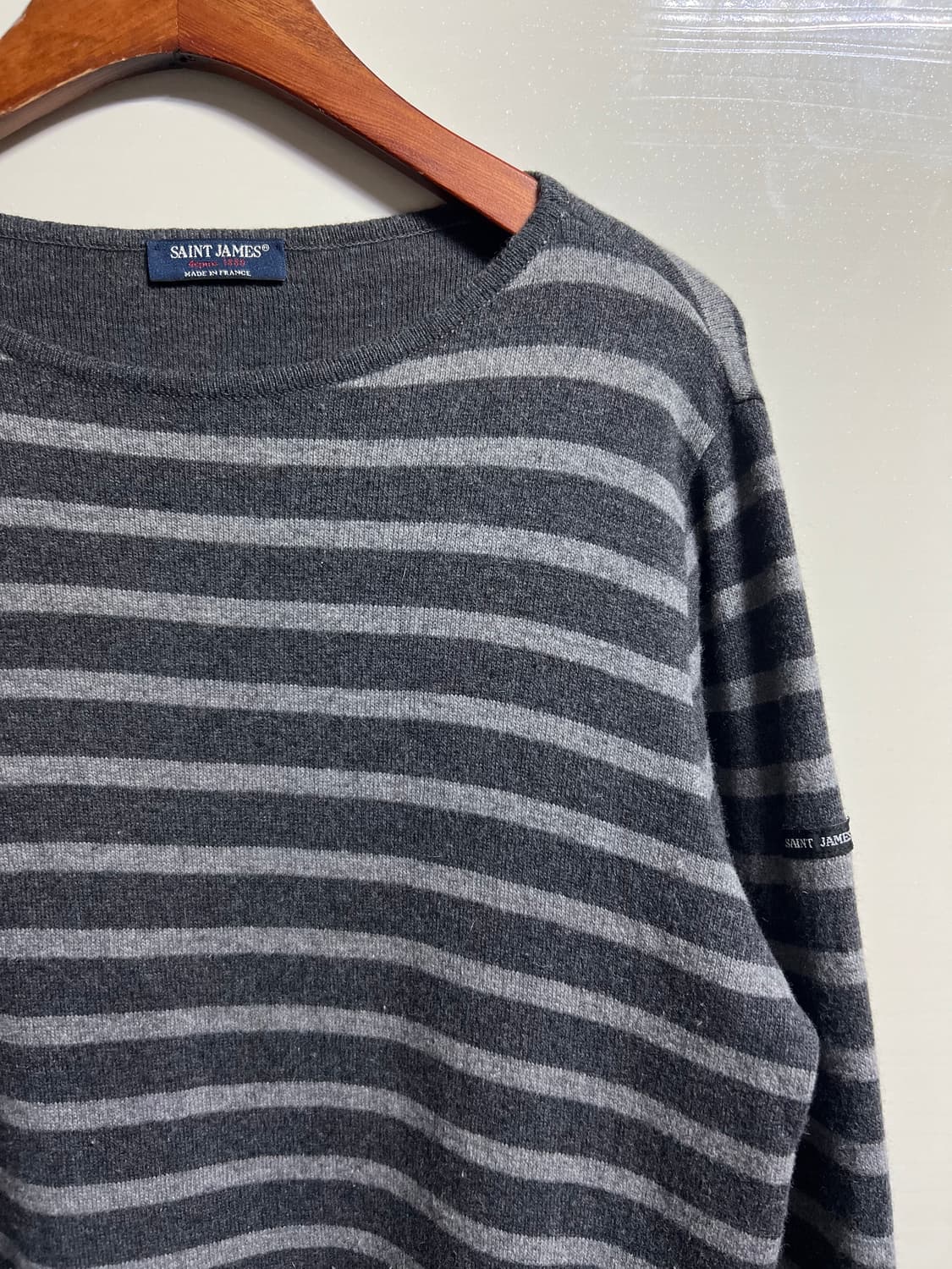 세인트제임스 스트라이프 울 긴팔 티셔츠 상품이미지2