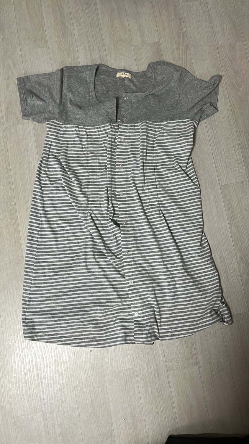 스트라이프 반팔 원피스 상품이미지1