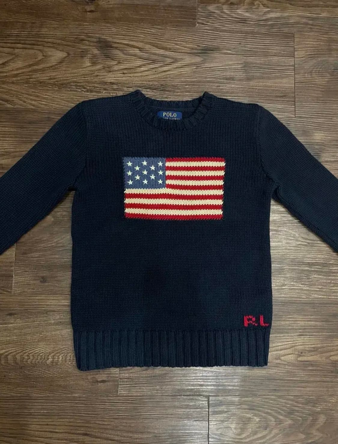 폴로 랄프로렌 성조기 니트 네이비 상품이미지1