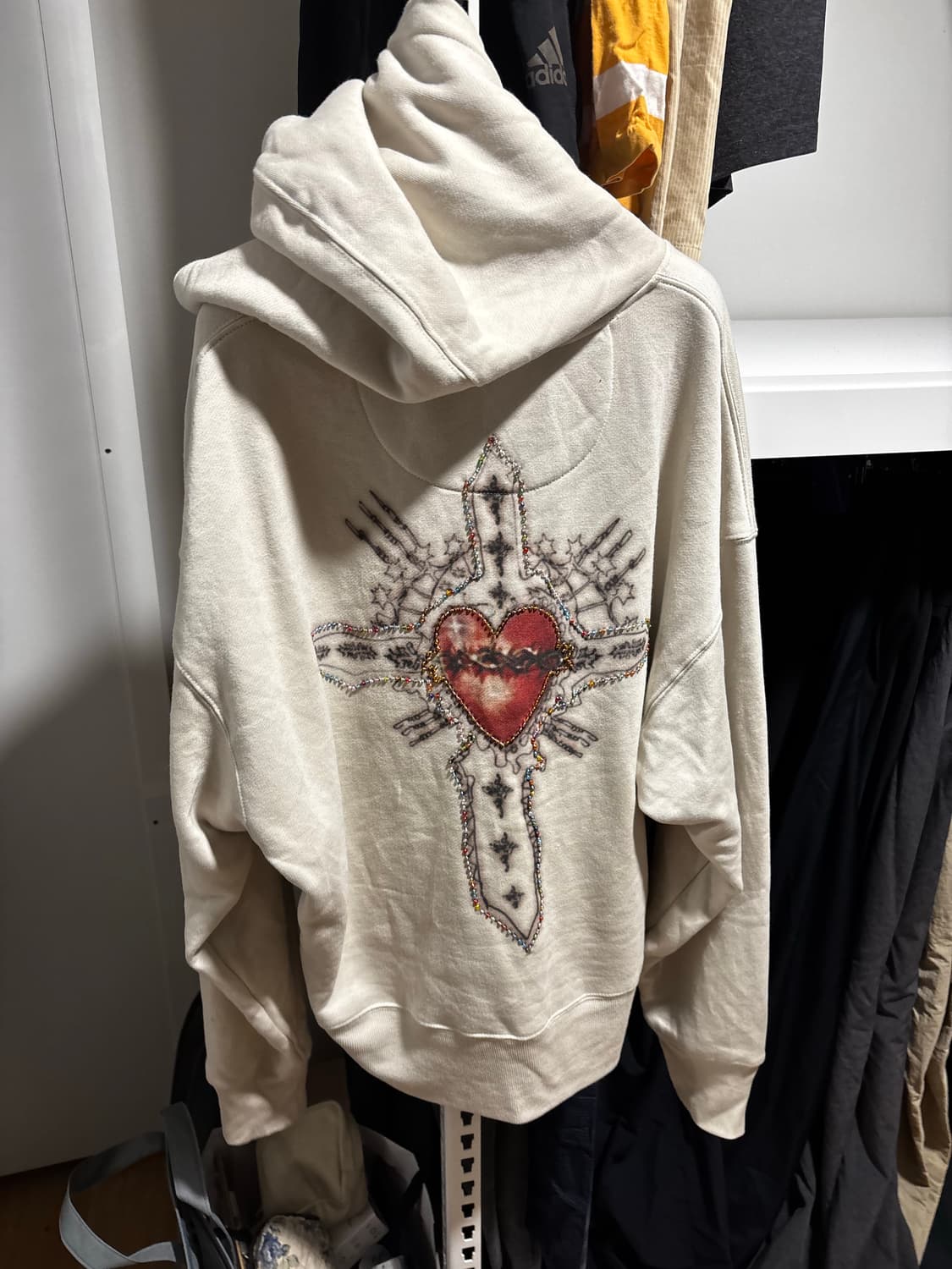Beaded Saint Hoodie Zip-Up Dirt 상품이미지7