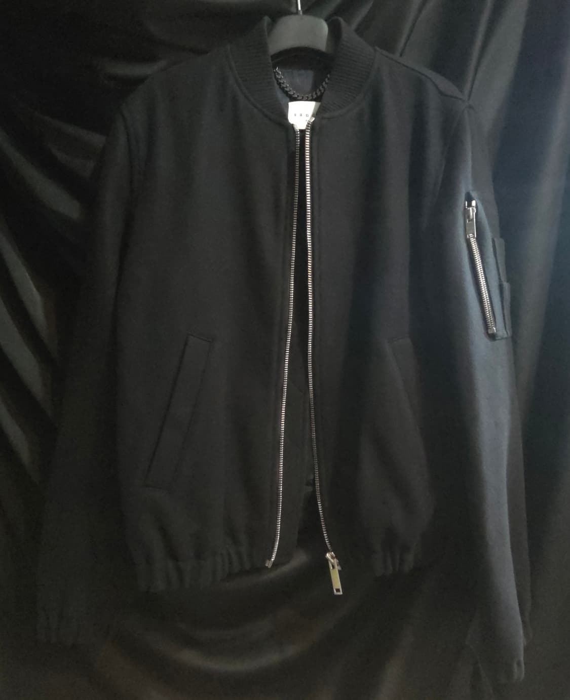 Sandro 산드로 옴므 블랙 봄버 자켓 상품이미지1