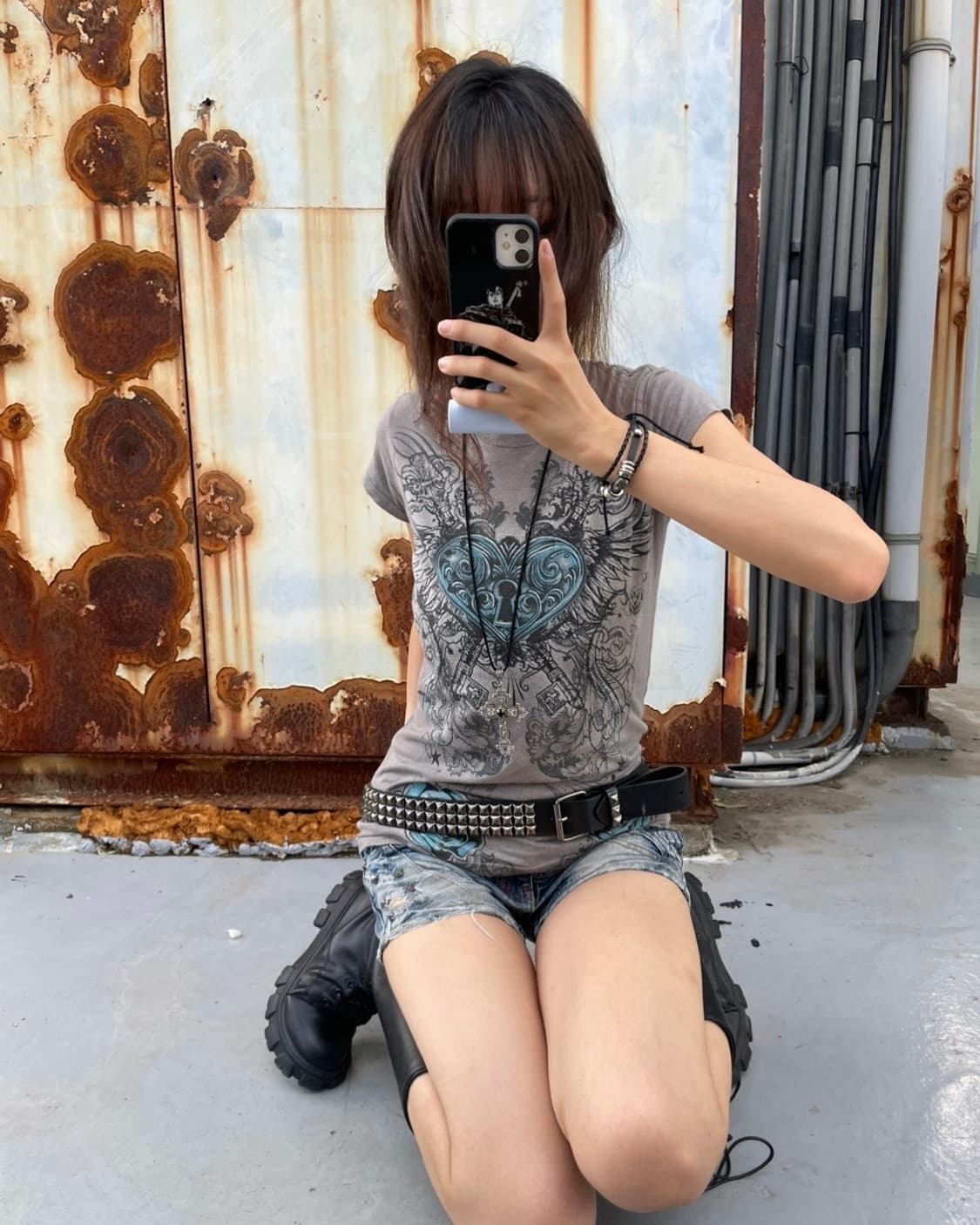 🎸그레이 프린팅 티셔츠🎸 상품이미지1