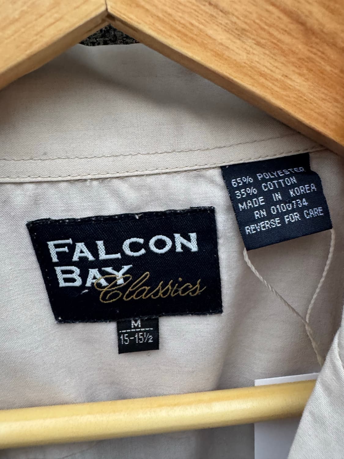 90s Falcon bay 빈티지 쿠바 구아야베라 셔츠 베이지 m 상품이미지4
