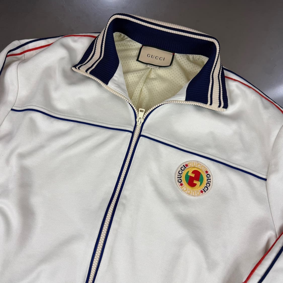 [정품] 구찌 테크니컬 스트라이프 저지 집업 (XL) 상품이미지4