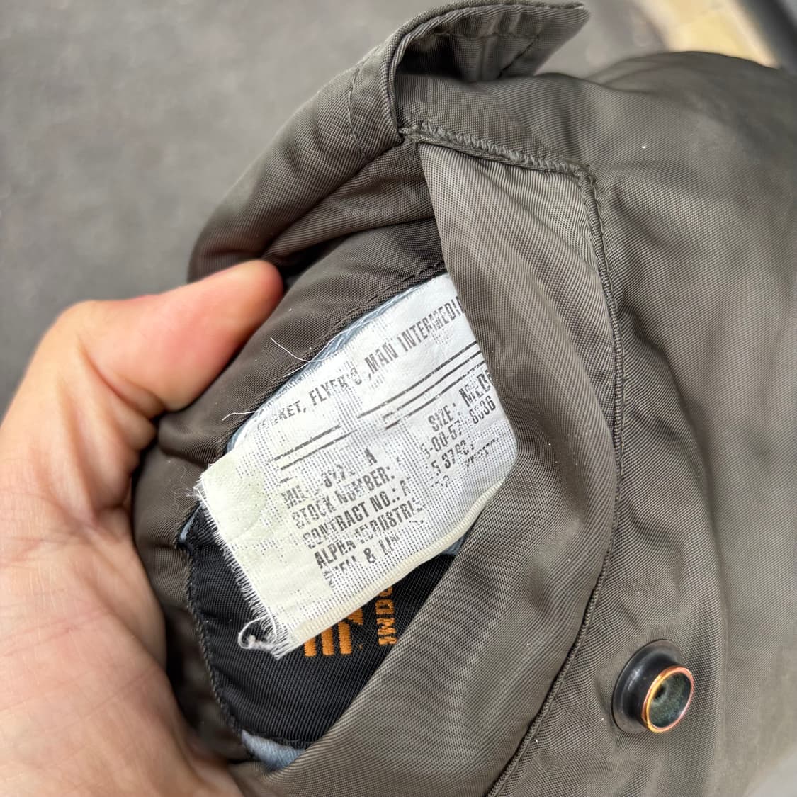 90년대 미국 알파 인더스트리 ma1 상품이미지7