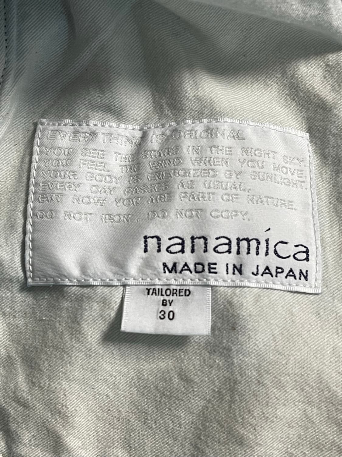 나나미카(nanamica) 와이드 데님 팬츠 인디고30 상품이미지7