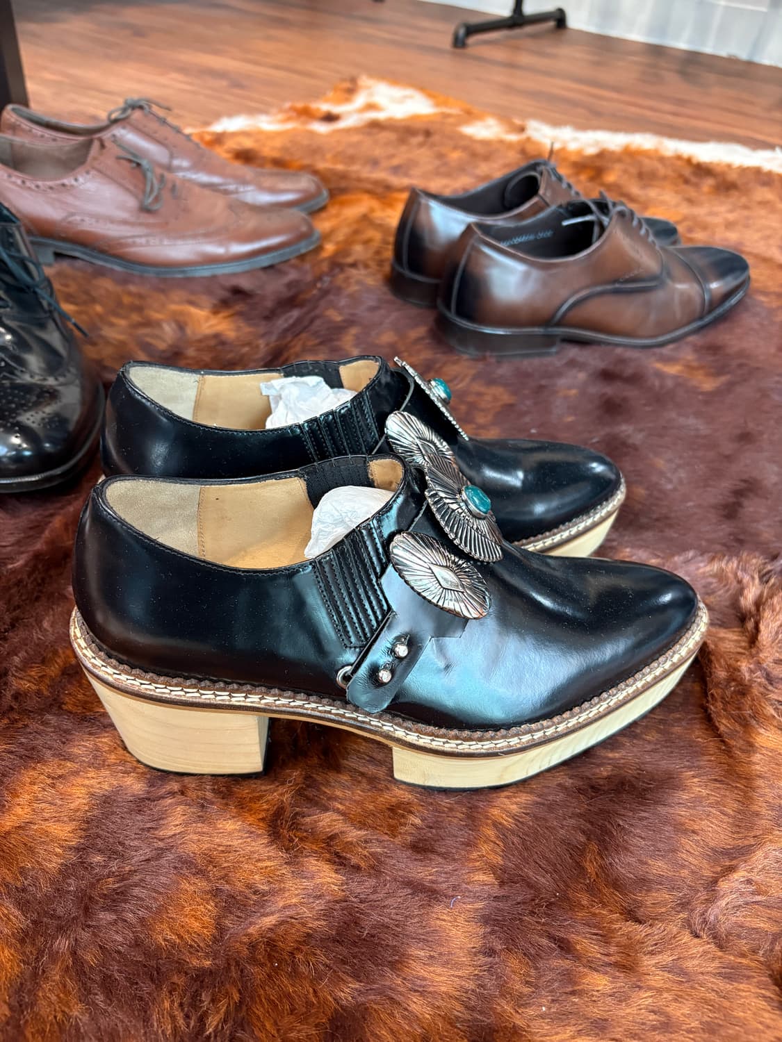 토카 풀라 우드 플렛폼 슈즈 상품이미지2