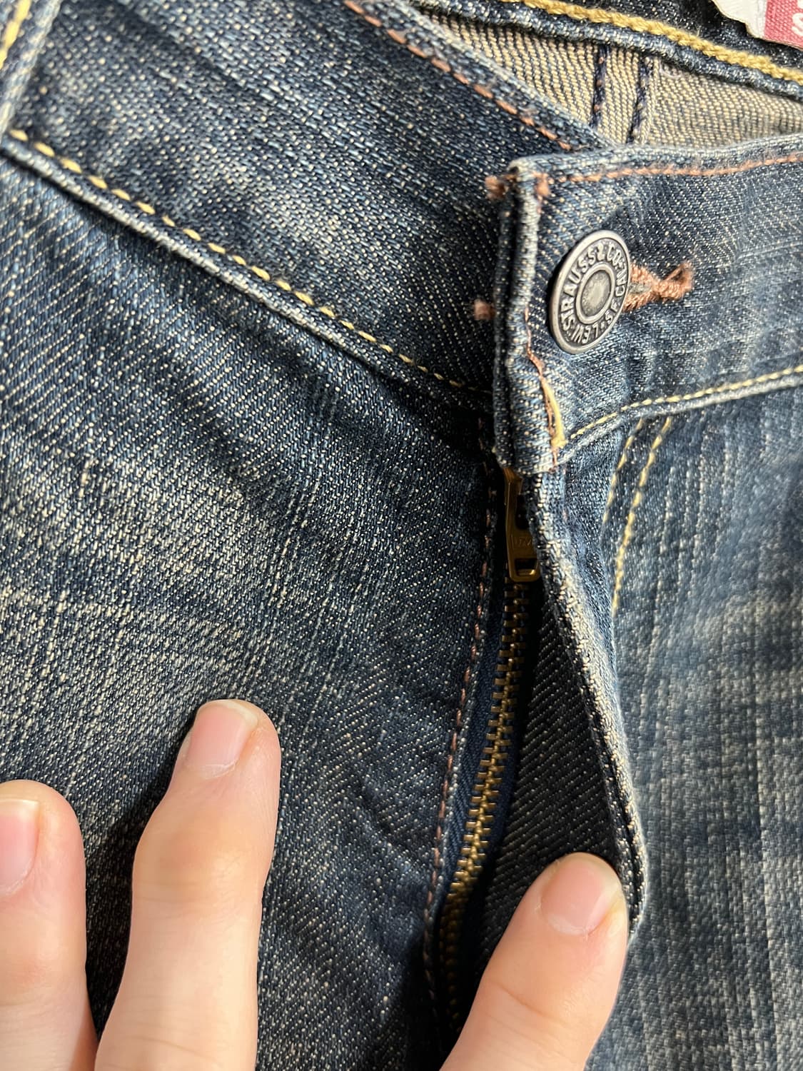 00s Levis 리바이스 514 슬림 스트레이트핏 흑청 데님 팬츠 상품이미지5