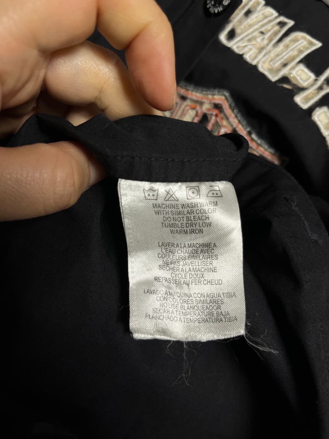 할리데이비슨 블랙 오렌지 배색 셔츠 S 상품이미지3