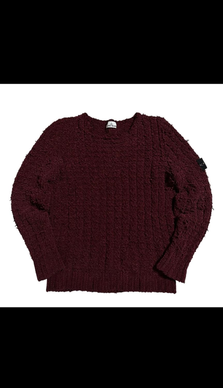 스톤 아일랜드 슈닐 니트 버건디 2XL 상품이미지1
