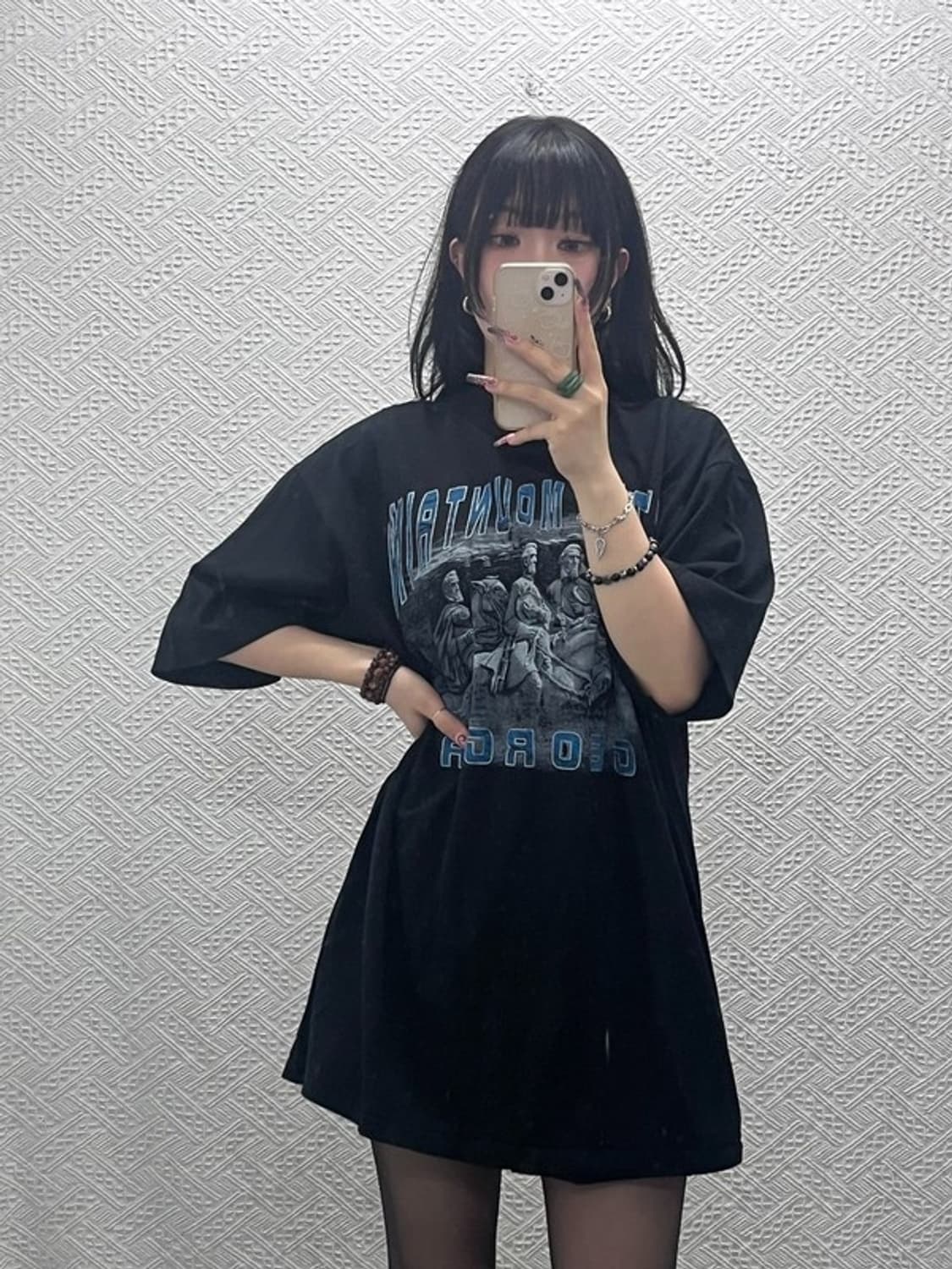빈티지 레트로 희귀 90s 스톤마운틴 프린팅 반팔티 XL C11937 상품이미지1